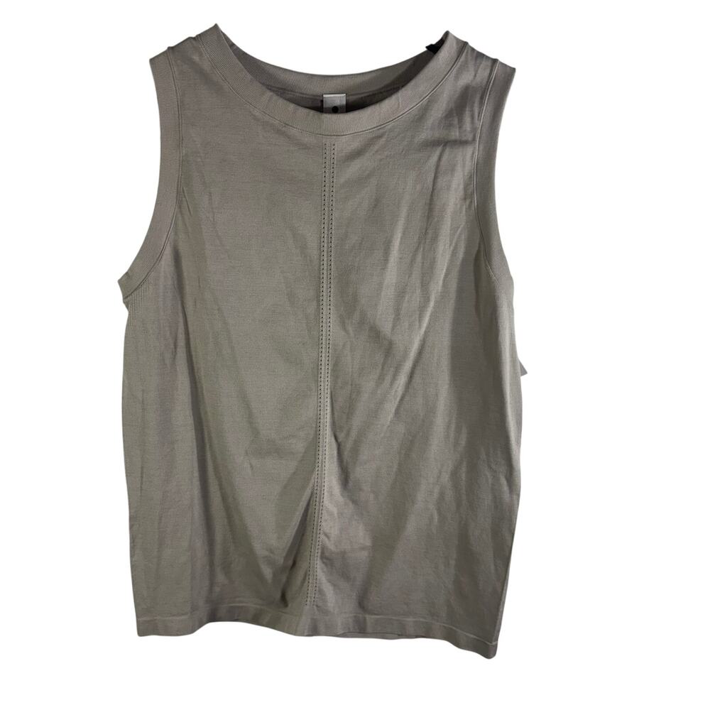 Yogalicious Bridget Tank Medium Beige Seamless Sleeveless Stretch Active Top